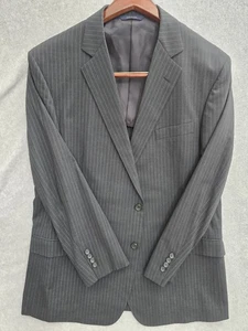 ABRIGO BROOKS BROTHERS Fitzgerald 85% Lana Deportivo Gris Rayas 46R/40W - Imagen 1 de 13