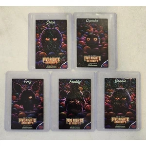 Five Nights At Freddy's FULL SET OF 5 Promo Cards FNAF Dave & Busters Halloween - Picture 1 of 5