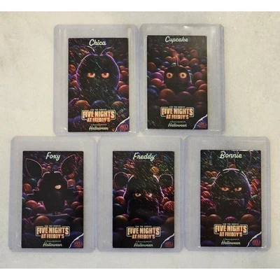 Five Nights At Freddy's FULL SET OF 5 Promo Cards FNAF Dave & Busters Halloween - Image 1 of 4