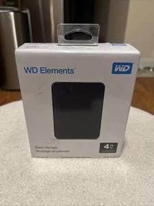 WD 4TB Elements Portable USB 3.2 Gen 1, Festplatte HDD - WDBU6Y0040BBK-WESN - NEU - Bild 1 von 6
