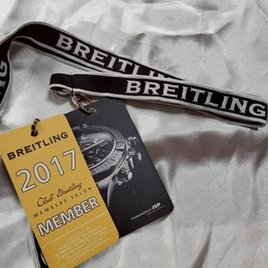 Breitling Watch Club Breitling Member Salon Lanyard Black WIth Tag 2017 34 Inche - Picture 1 of 13