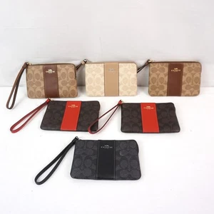 Coach Clutch Wristlet Wallets in Black, Beige, Brown, and Red Lot of 6 - Picture 1 of 15