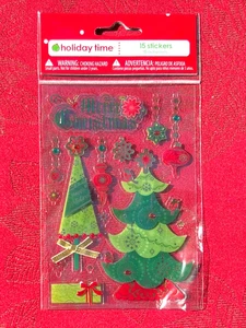 MERRY CHRISTMAS GLITTER 3D STICKERS - FREE SHIPPING - Picture 1 of 1