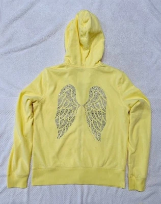 Victoria's Secret Supermodel Essentials Ala de Ángel Cremallera Completa Brillante Sudadera con Capucha Grande Foto 1 de 4