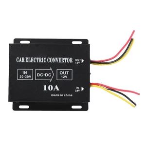 Car Truck 10A 120W Dc 24V To 12V Power Converter Electrical Voltage Reducer Step - Picture 1 of 22