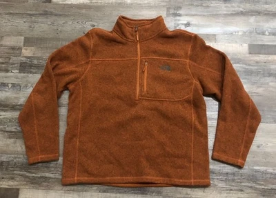 The North Face 1/2 Zip Long Sleeve Sweater Mens XL Burnt Orange - Image 1 of 4