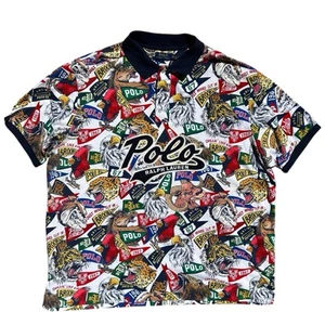 Polo Ralph Lauren Wimpel Flaggen Maskottchen AOP All Over Print Polo Herren 3XL - Bild 1 von 7