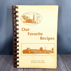 Vintage Cookbook Our Favorite Recipes Church of St Peter Mendota Minnesota - Imagen 1 de 9
