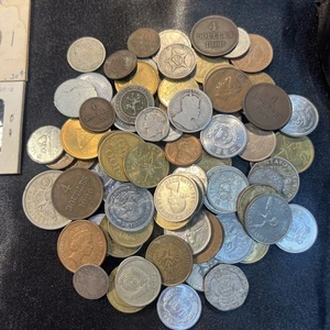 MONEDAS ANTIGUAS DE EE. UU. Colección Monedas Extranjeras Lote Centavos Níquel Un Centavo Y Más - Imagen 1 de 24