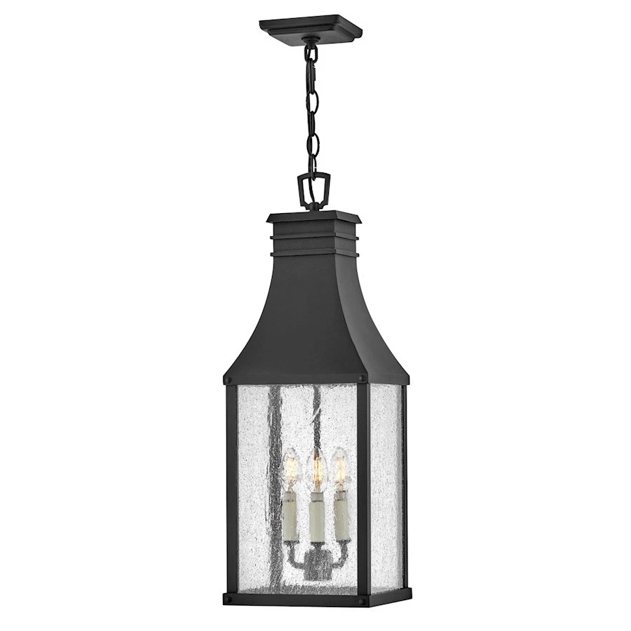Hinkley Lighting Beacon Hill 3Lt Outdoor MED Hanging Lantern, BK/Seed - 17462MB - Image 1 of 1