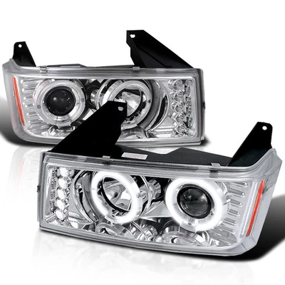 Fits 2004-2012 Chevy Colorado Gmc Canyon Led Halo Projector Headlights Lamps - Image 1 of 4