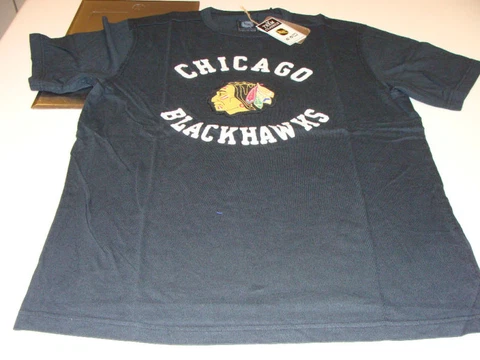 Chicago Blackhawks SS Applique CCM Reebok Shirt NHL XL Cover