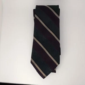 Corbata Jeffrey Banks Vintage Diagnóstico Rayada 100% Seda Repp Cuello - Imagen 1 de 7