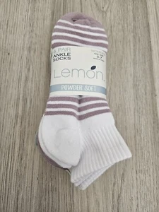 Lemon Powder Soft Ankle Socks 6 Pairs One Size 3-7 Multi Coloured. New - Picture 1 of 6