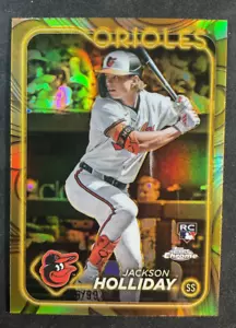 2024 Topps cromo dorado #88 Jackson Holliday RC/99 refractor dorado novato - Imagen 1 de 2