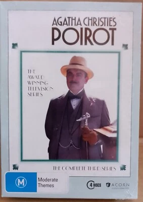 Agatha Christie's Poirot Series 3- DVD BOX SET  REG 4 New & Sealed  David Suchet - Image 1 of 4