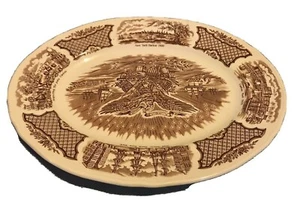 Alfred Meakin ~ Fair Winds Brown ~ Oval Platter 14 3/4" ~ England - Picture 1 of 3