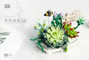 LOZ Bonsai Home Office Decor Succulents Flower Plant Building Set Gift Adults - Picture 1 of 2