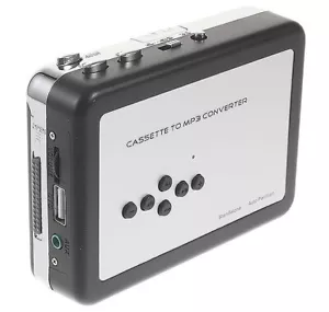 4-In-1 Cassette Player Cassette To MP3 Converter + MP3 Audio Recorder Playerock - Picture 1 of 7