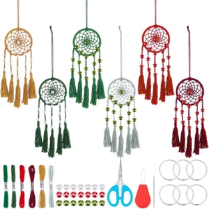 6 Sets Mini DIY Traumfänger Kit bunte kleine Traumfänger Craft Kit böhmische han - Bild 1 von 6