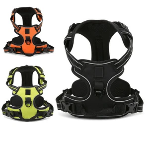 No-pull Pet Dog Harness 3M Reflective Outdoor Adventure Puppy Vest Padded Handle - Picture 1 of 14