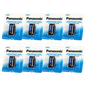 9V Genuine Panasonic Super Heavy Duty Carbon Zinc Battery US x8 - Picture 1 of 4