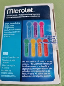 Microlet Ascensia Diabetes Care 100 Lanzetten 07/27 OVP Blutzuckmess Zubehör CE - Bild 1 von 7