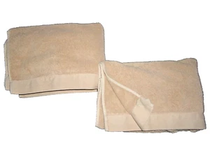CALVIN KLEIN HOME BASIC LIGHT TAN TERRY (2PC) BATH TOWEL SET 100% COTTON 24 X 36 - Picture 1 of 5