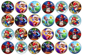 Papel de arroz comestible para tazas de hadas Supermario 48 x 3 cm - Imagen 1 de 4