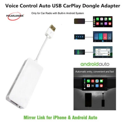 USB Carplay IOS CarPlay Dongle Adapter Para Android GPS Navigation Car Player - Imagen 1 de 4