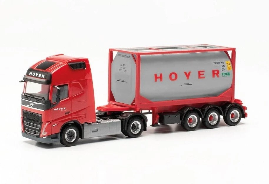 Volvo FH Gl. 20ft Tankcontainer-Sattelzug Hoyer 316316 Herpa 1:87 - Image 1 of 1