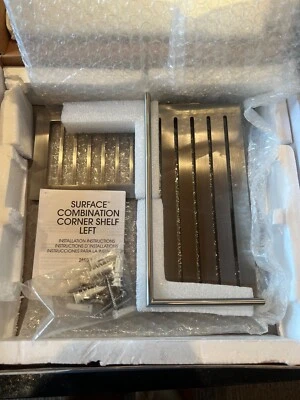 生姜 28504L 表面转角淋浴架 - 左缎面镍 — 第 1/4 张图片