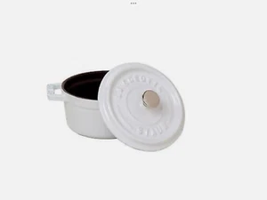 Staub Cast Iron 7 qt, Round, Cocotte, White - Picture 1 of 7