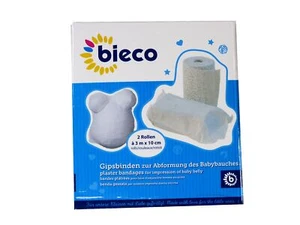Bieco® Gipsbinden für Babybauchabdruck oder Bastelarbeiten 2x5 Meter Rollen,weiß - Bild 1 von 1