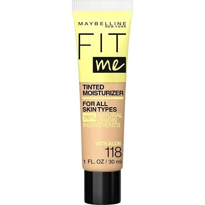 Maybelline Fit Me Tinted Moisturizer, Natural Coverage, Face Makeup, 118, 1 - Image 1 of 4