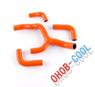 Manguera de refrigerante de radiador de silicona naranja para KTM 250 350 EXC-F XCF-W 2012-2016 2013 Foto 1 de 4