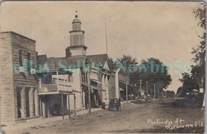Metamora IL - PARTRIDGE STREET STORE FRONTS - RPPC Postal - Imagen 1 de 2