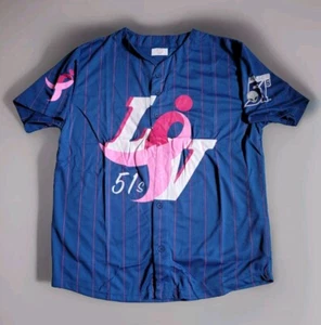 NEW VEGAS 51s Breast Cancer PINK RIBBON MINOR LEAGUE MiLB SGA Alien JERSEY XL - Picture 1 of 6