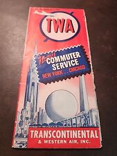 1939 TWA Airlines  & Western Airlines Timetable Pricing Schedule RRP8