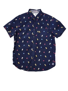 MBX Premium Goods Be Mine Valentines Candy Hearts Button Up Shirt M Medium - Picture 1 of 4