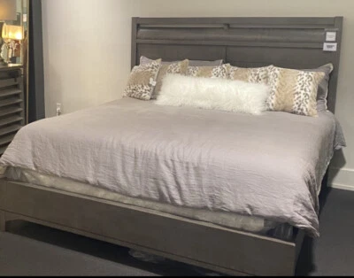 king bed frame with headboard  - Image 1 of 4