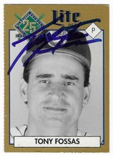 TONY FOSSAS 1994 25TH ANNIVERSARY MILLER BREWING AUTOGRAPHED SIGNED BREWERS