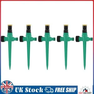 5pcs Irrigation System 360 Degree Rotation Tripod Sprinkler for Garden (Green) - - Picture 1 of 5