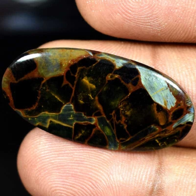 Golden Pietersite Oval Cabochon 100% Natural Loose Gemstones 21.50Cts. - Image 1 of 3