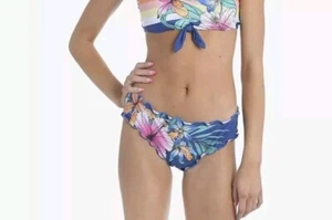Hobie Women's Standard Ruffled Solid Hipster Bikini Bottom Tropical Sunset Sz L - Picture 1 of 3