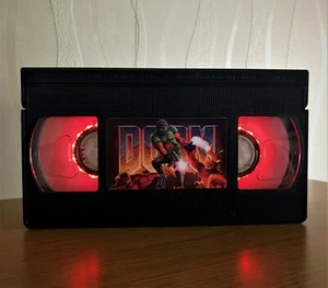 Doom Game Retro VHS Night Light, Desk Lamp, PlayStation, Kids, Zombies, Horror - Picture 1 of 12