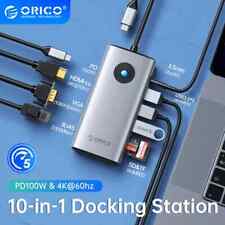 ORICO USB C Docking Station Type C HUB to HDMI-4K60Hz USB 3.0 RJ45 PD100W Charge