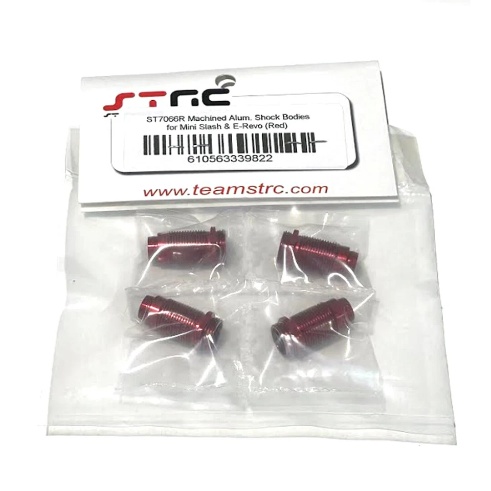 NEW STRC Aluminum Shock Bodies Red for 1/16 Slash & Revo - Image 1 of 1