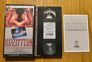 Led Zeppelin The song Remains the Same VHS Tape Japan Warner Video With Manual - Picture 1 of 3