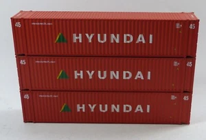 Faller 180849 3 mal 40' Hi-Cube Container HYUNDAI 1:87 H0 ohne OVP #177 - Bild 1 von 3